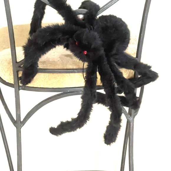 Furrry spiders - 4 total, 3 black and orange and 1  black and green. - Picture 7 of 7